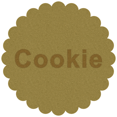 Picture of a cookie with the text 'cookie'